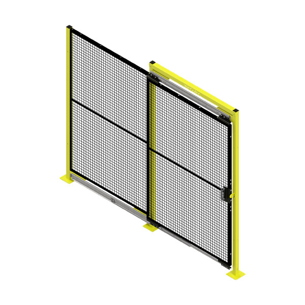 RTSDDS467LHO - RapidGuard® II Machine Guarding 4' Wide x 6'-8" High RapidSlide Door w/Header Tube & Posts