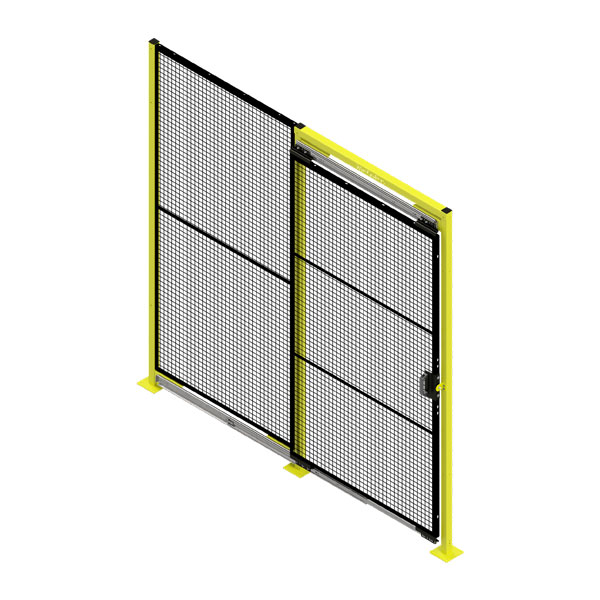 RTSDDS488LHO - RapidGuard® II Machine Guarding 4' Wide x 8' High RapidSlide Door w/Header Tube & Posts