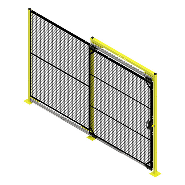 RTSDDS567LHO - RapidGuard® II Machine Guarding 5' Wide x 6'-8" High RapidSlide Door w/Header Tube & Posts