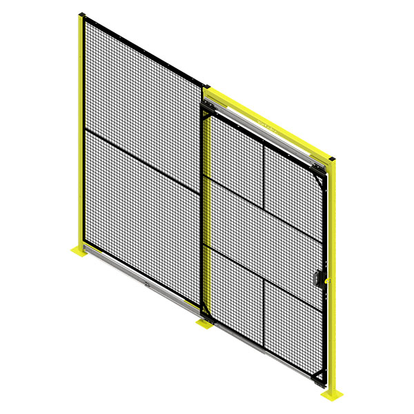 RTSDDS588LHO - RapidGuard® II Machine Guarding 5' Wide x 8' High RapidSlide Door w/Header Tube & Posts