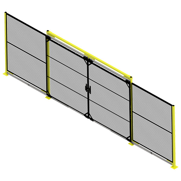 RTSDDSBIPD567LHO - RapidGuard® II Machine Guarding 5' Wide x 6'-8" High RapidSlide Bi-Parting Door w/Header Tube & Posts